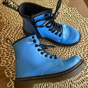 Kids Unisex Dr. Martens Blue Combat Boots